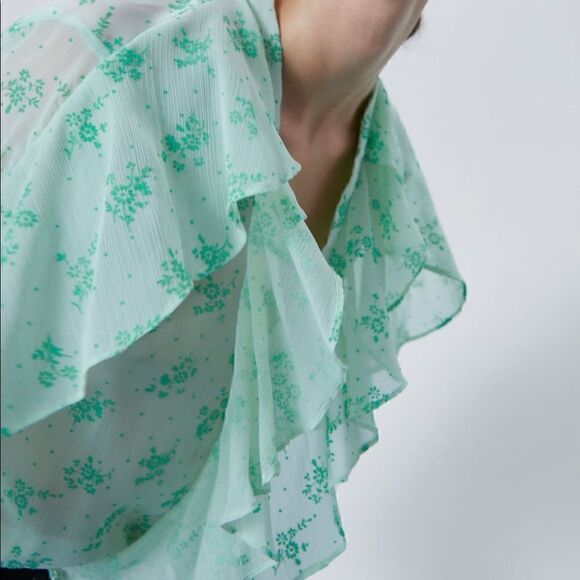 ZARA RUFFLED SHIRT  - Picture 7 of 12